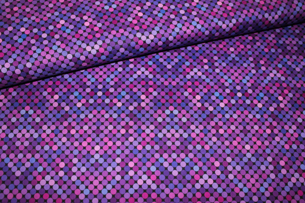 Designer- Baumwollstoff Dots purple (10 cm)